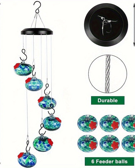 Shirem  Wind Chime Hummingbird Feeder - Libiyi