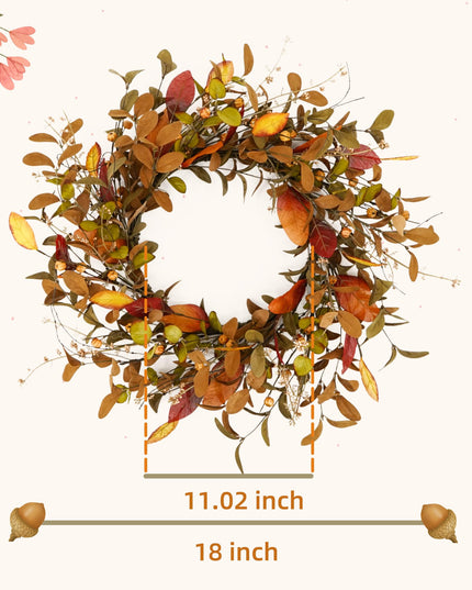 Fall wreath for the front door - Libiyi