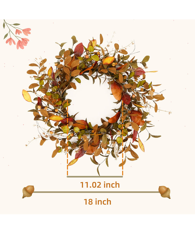 Fall wreath for the front door - Libiyi