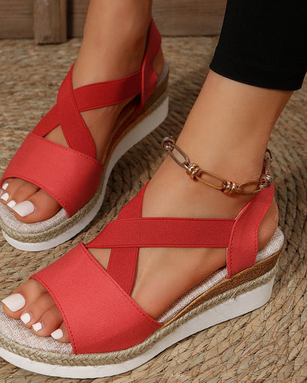 Libiyi Summer Flat Wedge Heel Fish Mouth Casual Women's Sandals - Libiyi