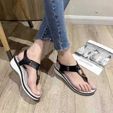 Load image into Gallery viewer, Ladies Rubber Sole Casual Wedge Sandals - Libiyi