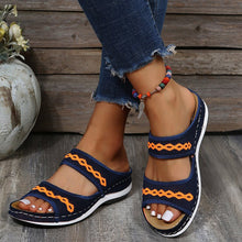 Load image into Gallery viewer, Stylish Wedge Cutout Comfortable Flat Slippers - Libiyi