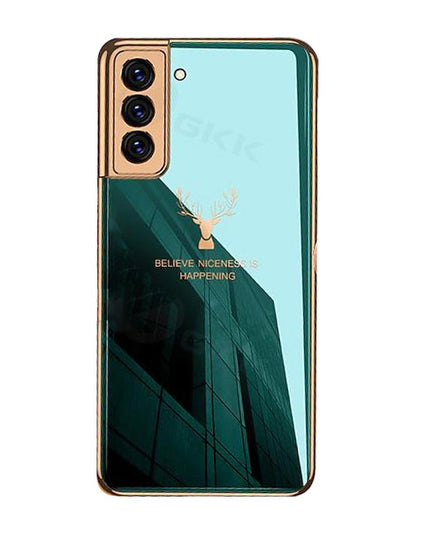 Sursell - Luxury Plating Tempered Glass Case For Samsung