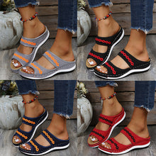 Load image into Gallery viewer, Stylish Wedge Cutout Comfortable Flat Slippers - Libiyi