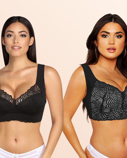 EXTRA LIFT - Ultimate Lift Stretch Full-Figure Seamless Lace Cut-Out Bra - Libiyi