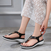 Load image into Gallery viewer, Ladies Rubber Sole Casual Wedge Sandals - Libiyi