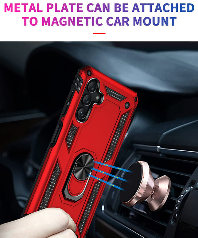 Armor Ring Bracket Phone Case For Samsung A13(5G) With 1-Pc Screen Protector-Fast Delivery - Keilini