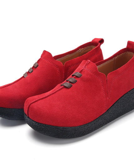 Libiyi Round toe fly woven mesh thick sole ladies casual shoes - Libiyi