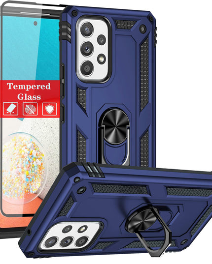Armor Ring Bracket Phone Case For Samsung A53(5G) With 1-Pc Screen Protector-Fast Delivery - Keilini