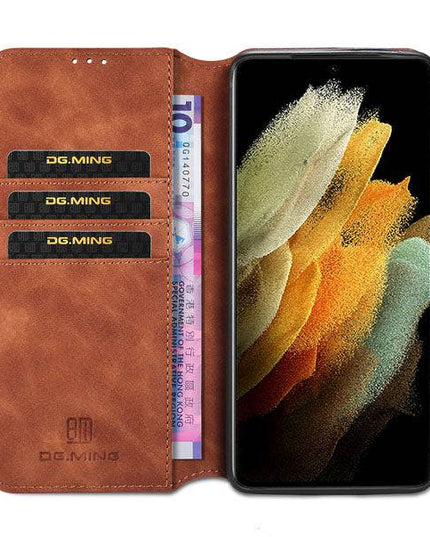 Wallet Stand PU Leather Case For Samsung Galaxy S21 Ultra(5G) - Libiyi