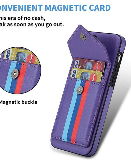 Lanyard Leather Wallet Card Holder Stand Phone Case For iPhone - Libiyi