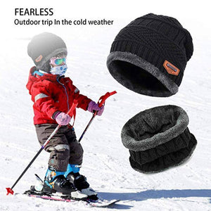 Warm Beanie Cap With Scarf - Libiyi