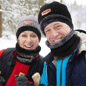 Warm Beanie Cap With Scarf - Libiyi