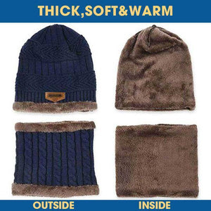 Warm Beanie Cap With Scarf - Libiyi
