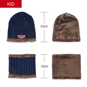 Warm Beanie Cap With Scarf - Libiyi