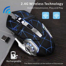 Load image into Gallery viewer, Rechargeable Wireless Mouse-Starry Black - Libiyi