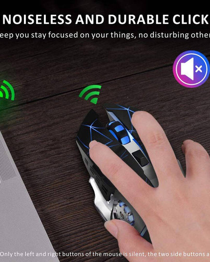 Rechargeable Wireless Mouse-Starry Black - Libiyi