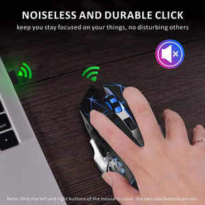 Rechargeable Wireless Mouse-Starry Black - Libiyi