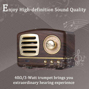 Wireless Stereo Retro Speakers-Wooden - Libiyi