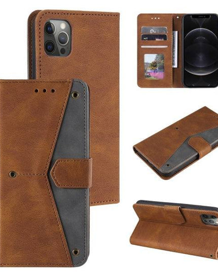 2021 Splicing Leather Retro Protective Wallet Case For iPhone - Libiyi