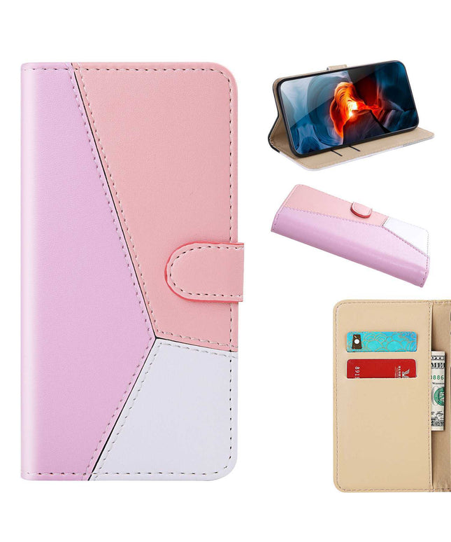 Three Color Matching Wallet Phone Case For Samsung - Libiyi
