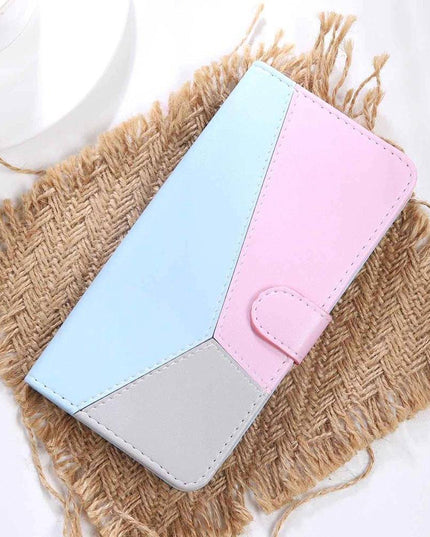 Three Color Matching Wallet Phone Case For Samsung - Libiyi