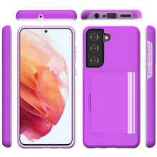 Load image into Gallery viewer, Armor Protective Card Holder Case for Samsung S21 FE(5G) With 2-Pack Screen Protectors - Keilini