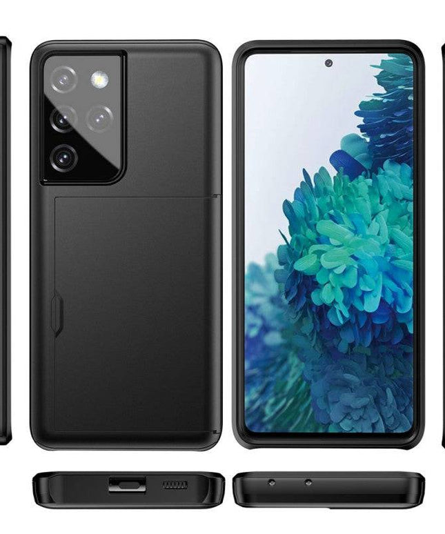 Rigide Flashy Porte-cartes Case For Samsung Galaxy S21 Ultra(5G) - Libiyi