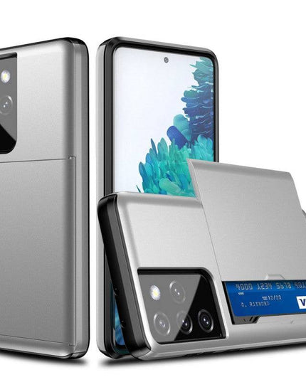 Rigide Flashy Porte-cartes Case For Samsung Galaxy S21 Ultra(5G) - Libiyi