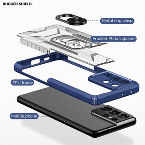 Magnetic Metal Finger Ring Holder Armor Case For Samsung - Libiyi
