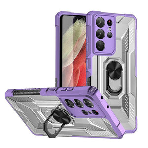 Magnetic Metal Finger Ring Holder Armor Case For Samsung - Libiyi