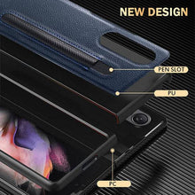 Load image into Gallery viewer, Luxury Business PU Leather Case for Samsung Galaxy Z Fold 3 5G with S Pen Holder - Libiyi