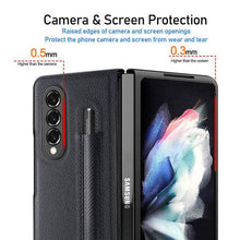 Load image into Gallery viewer, Luxury Business PU Leather Case for Samsung Galaxy Z Fold 3 5G with S Pen Holder - Libiyi