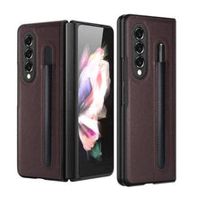 Load image into Gallery viewer, Luxury Business PU Leather Case for Samsung Galaxy Z Fold 3 5G with S Pen Holder - Libiyi