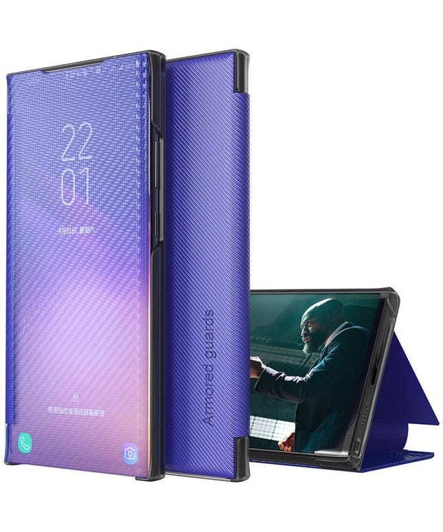 Smart Window Slim Flip Kevlar Case For Samsung - Libiyi