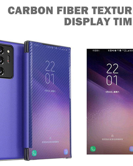 Smart Window Slim Flip Kevlar Case For Samsung - Libiyi