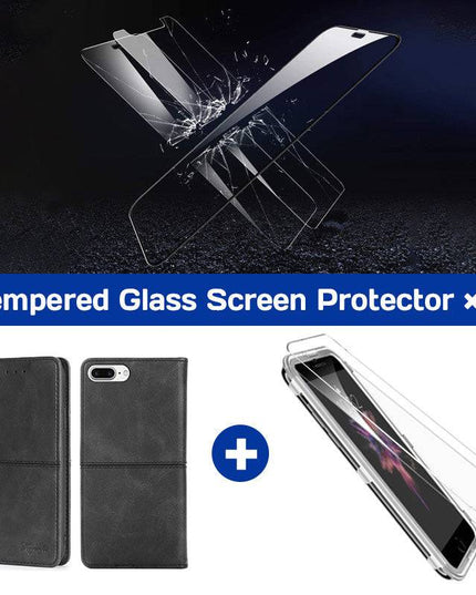 TPU + PU Leather Phone Cover Case for iPhone 7Plus/8Plus - Libiyi
