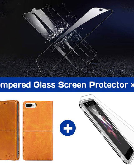 TPU + PU Leather Phone Cover Case for iPhone 7Plus/8Plus - Libiyi