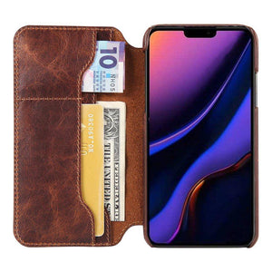 Luxury Genuine Leather Flip Case For Iphone - Libiyi