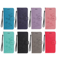 Load image into Gallery viewer, Imprint Butterfly Flower Leather Mobile Phone Case for iPhone 12Mini - Libiyi