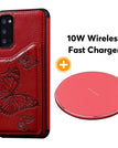 Rouge / Pour Samsung S20 + / Étui + chargeur sans fil