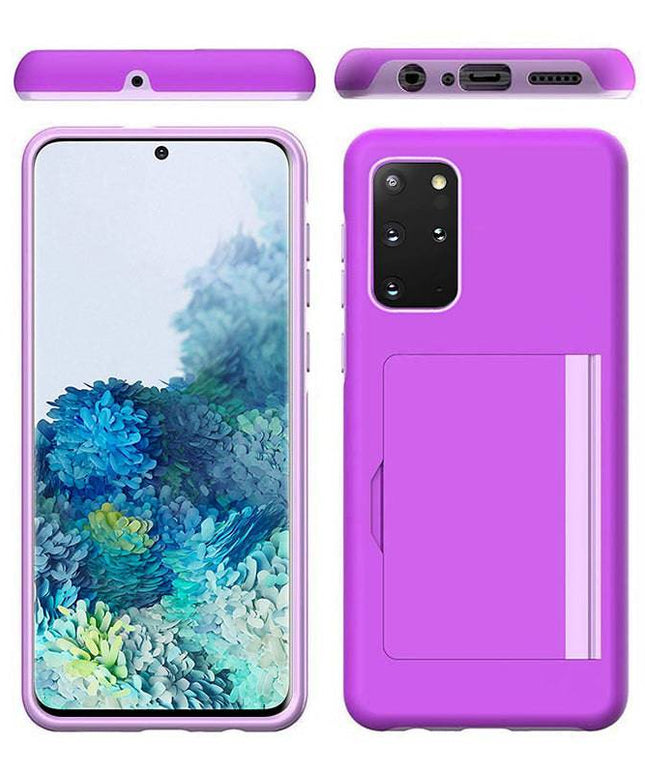 Armor Protective Card Holder Case for Samsung S20 Plus With 2-Pack Screen Protectors - Libiyi