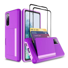 Load image into Gallery viewer, Armor Protective Card Holder Case for Samsung S20 With 2-Pack Screen Protectors - Libiyi
