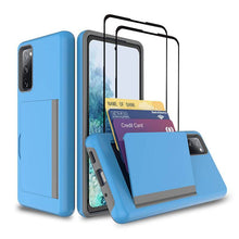 Load image into Gallery viewer, Armor Protective Card Holder Case for Samsung S20 With 2-Pack Screen Protectors - Libiyi