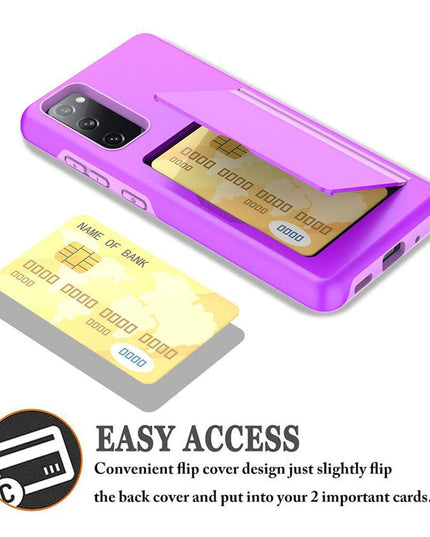 Armor Protective Card Holder Case for Samsung S20 FE With 2-Pack Screen Protectors - Libiyi