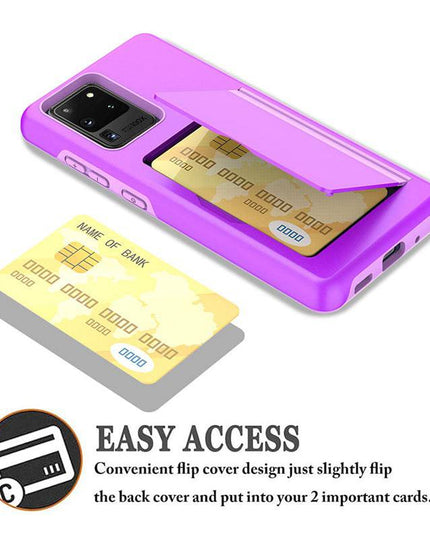 Armor Protective Card Holder Case for Samsung S20 Ultra With 2-Pack Screen Protectors - Libiyi