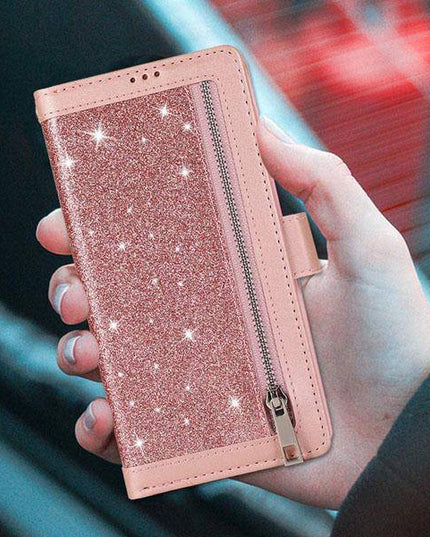 Bling Wallet Case with Wrist Strap for Samsung A42(5G) - Libiyi