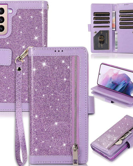 Bling Wallet Leather Case for Samsung S21 - Libiyi