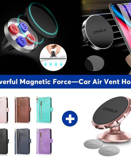 Detachable Flip Zipper Purse Phone Case For Samsung S21 Series - Libiyi