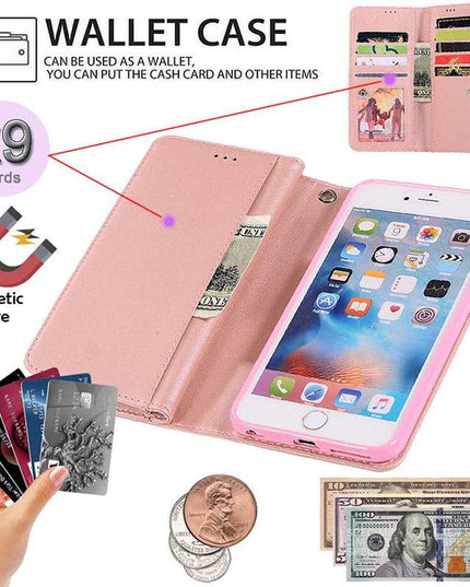 Bling Wallet Case with Wrist Strap for Samsung - Libiyi